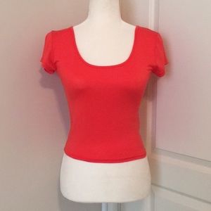 Living Doll Orange Crop Tee Top